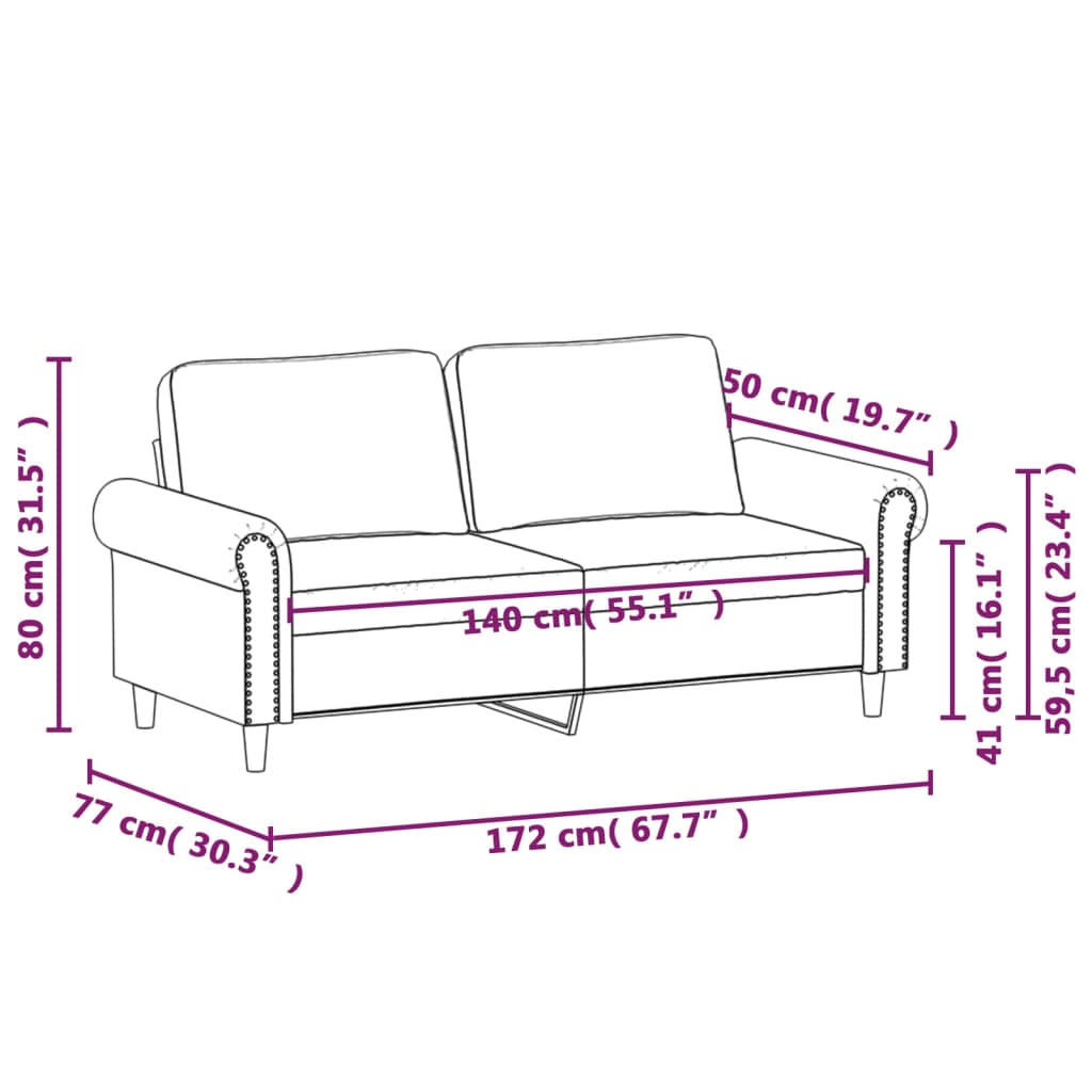 Dvivietė sofa, juodos spalvos, 140cm, dirbtinė oda