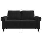 Dvivietė sofa, juodos spalvos, 120cm, aksomas