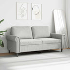 Dvivietė sofa, šviesiai pilkos spalvos, 140cm, aksomas