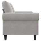 Dvivietė sofa, šviesiai pilkos spalvos, 140cm, aksomas