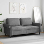 Dvivietė sofa, tamsiai pilkos spalvos, 140cm, aksomas