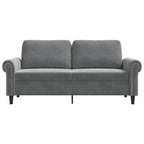 Dvivietė sofa, tamsiai pilkos spalvos, 140cm, aksomas