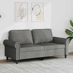 Dvivietė sofa, tamsiai pilkos spalvos, 140cm, aksomas