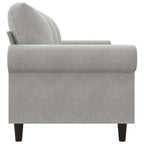 Trivietė sofa, šviesiai pilkos spalvos, 180cm, aksomas