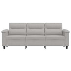 Trivietė sofa, šviesiai pilka, 180cm, mikropluošto audinys