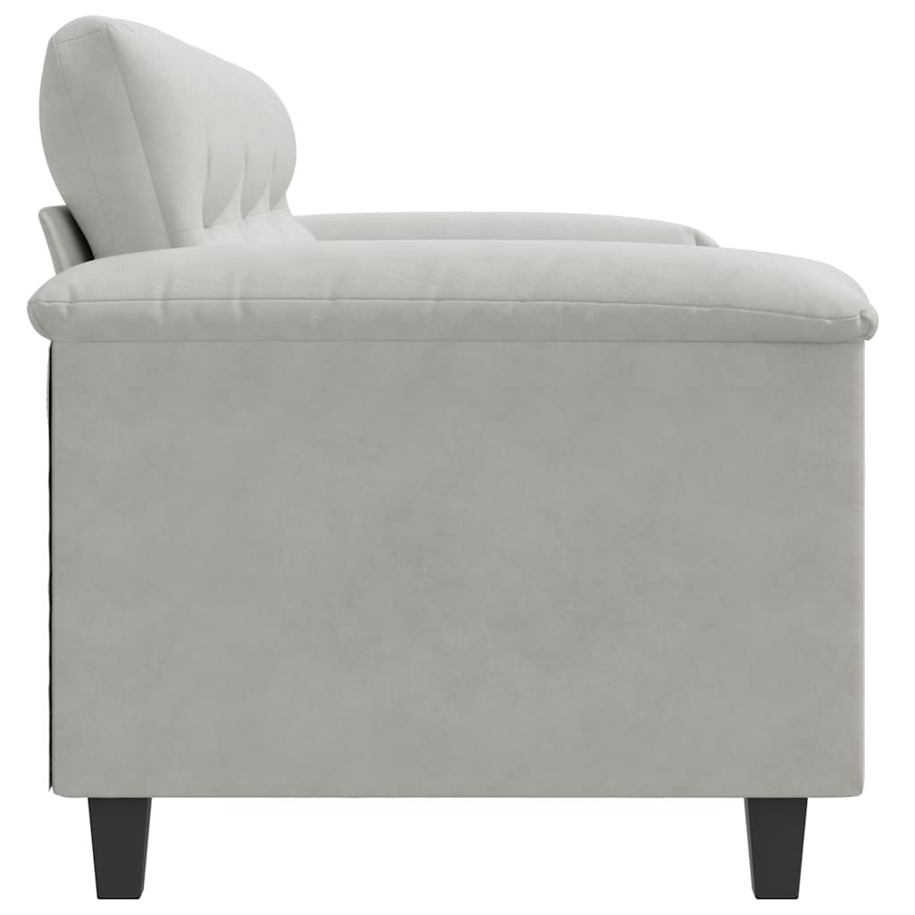 Trivietė sofa, šviesiai pilka, 180cm, mikropluošto audinys
