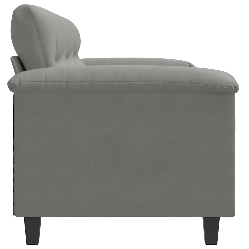 Trivietė sofa, tamsiai pilka, 180cm, mikropluošto audinys