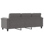 Trivietė sofa, tamsiai pilka, 180cm, mikropluošto audinys