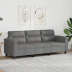 Trivietė sofa, tamsiai pilka, 180cm, mikropluošto audinys