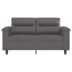 Dvivietė sofa, pilkos spalvos, 120cm, dirbtinė oda