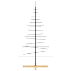 Metalinė Kalėdų eglutė su mediniu pagrindu, juoda, 150 cm