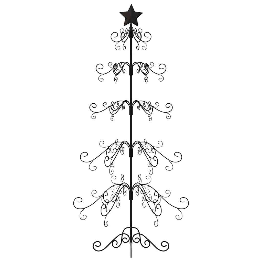 Metalinė Kalėdų eglutė, juodos spalvos, 150 cm
