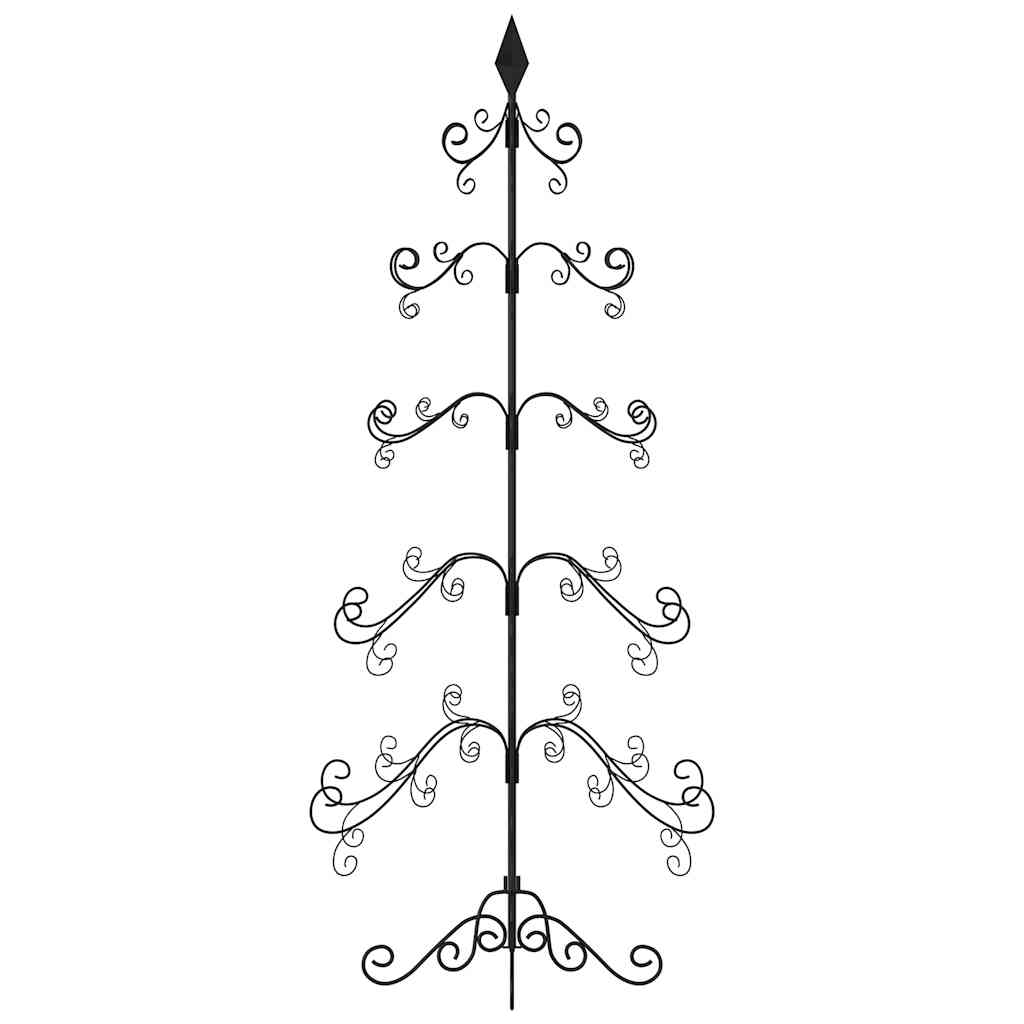 Metalinė Kalėdų eglutė, juodos spalvos, 150 cm