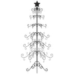 Metalinė Kalėdų eglutė, juodos spalvos, 180 cm