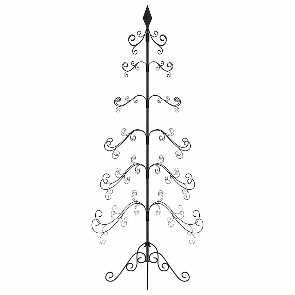 Metalinė Kalėdų eglutė, juodos spalvos, 215 cm