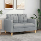 Dvivietė sofa, šviesiai pilkos spalvos, 120cm, audinys