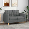 Dvivietė sofa, tamsiai pilkos spalvos, 120cm, audinys