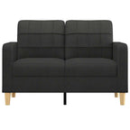 Dvivietė sofa, juodos spalvos, 120cm, audinys