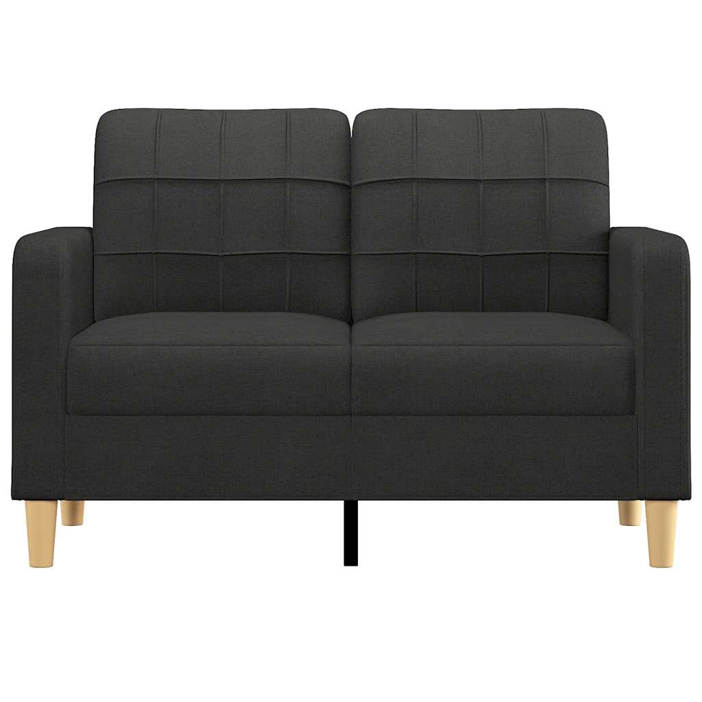 Dvivietė sofa, juodos spalvos, 120cm, audinys