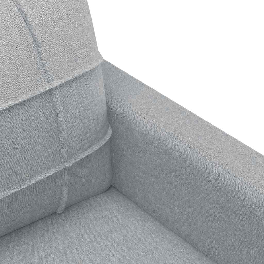 Dvivietė sofa, šviesiai pilkos spalvos, 140cm, audinys
