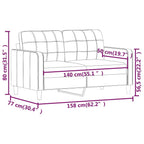 Dvivietė sofa, raudonojo vyno spalvos, 140cm, audinys