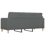 Trivietė sofa, tamsiai pilkos spalvos, 180cm, audinys