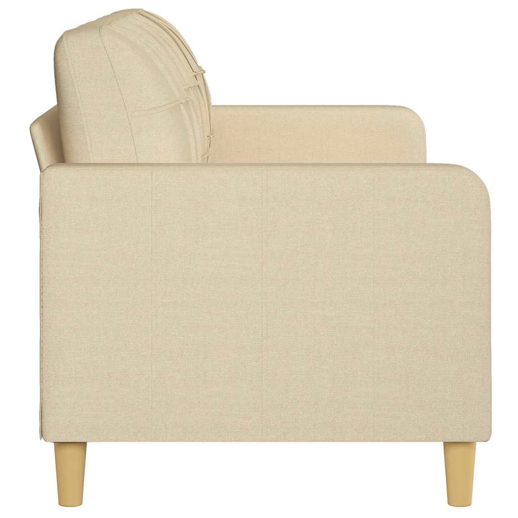 Trivietė sofa, kreminės spalvos, 180cm, audinys