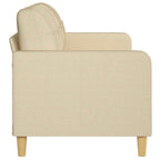 Trivietė sofa, kreminės spalvos, 180cm, audinys