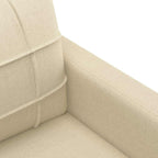 Trivietė sofa, kreminės spalvos, 180cm, audinys