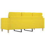 Trivietė sofa, šviesiai geltonos spalvos, 180cm, audinys