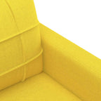 Trivietė sofa, šviesiai geltonos spalvos, 180cm, audinys