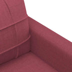 Trivietė sofa, raudonojo vyno spalvos, 180cm, audinys