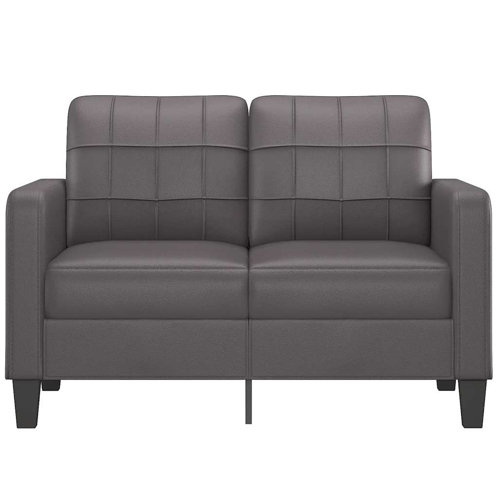 Dvivietė sofa, pilkos spalvos, 120cm, dirbtinė oda