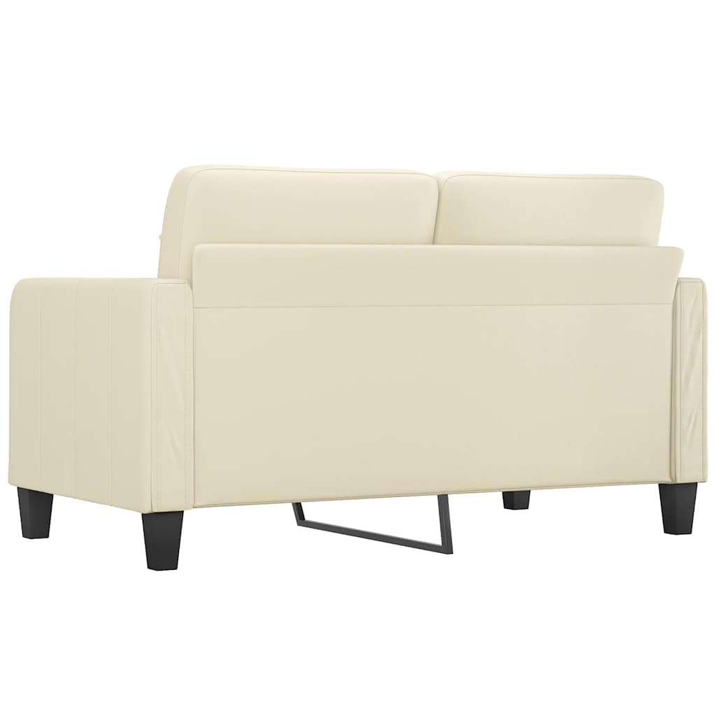 Dvivietė sofa, kreminės spalvos, 140cm, dirbtinė oda