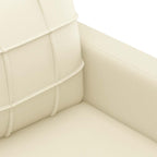 Trivietė sofa, kreminės spalvos, 180cm, dirbtinė oda