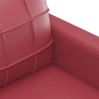 Trivietė sofa, raudonojo vyno spalvos, 180cm, dirbtinė oda