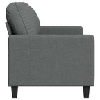 Dvivietė sofa, tamsiai pilkos spalvos, 140cm, audinys