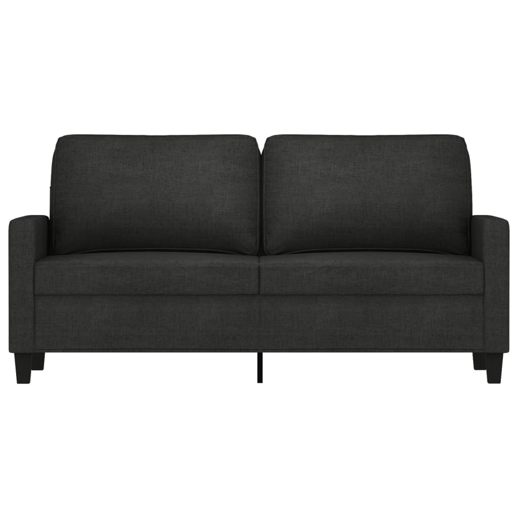 Dvivietė sofa, juodos spalvos, 140cm, audinys