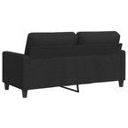Dvivietė sofa, juodos spalvos, 140cm, audinys