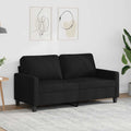 Dvivietė sofa, juodos spalvos, 140cm, audinys