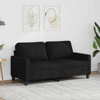 Dvivietė sofa, juodos spalvos, 140cm, audinys