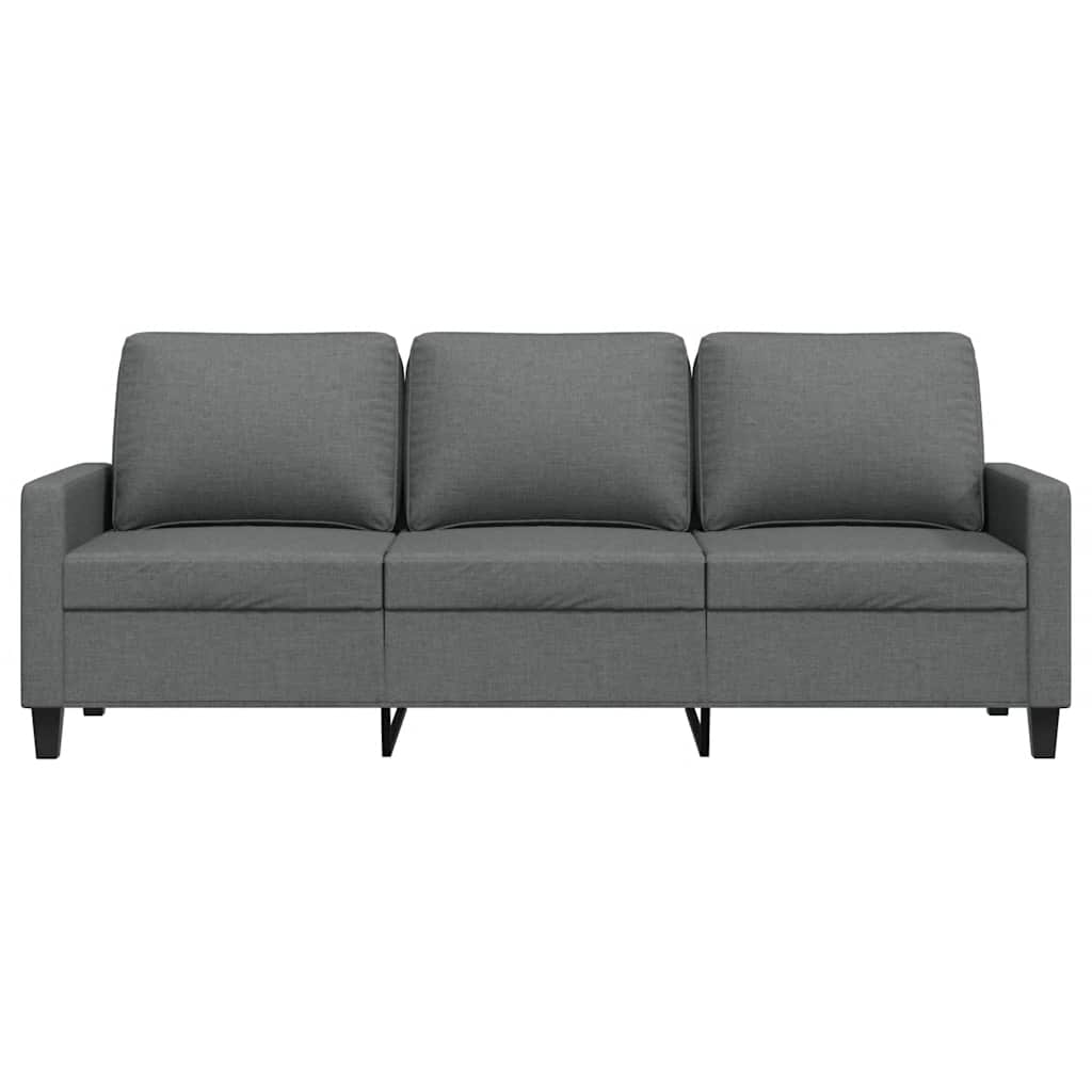 Trivietė sofa, tamsiai pilkos spalvos, 180cm, audinys