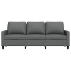 Trivietė sofa, tamsiai pilkos spalvos, 180cm, audinys