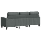 Trivietė sofa, tamsiai pilkos spalvos, 180cm, audinys