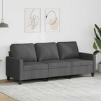 Trivietė sofa, tamsiai pilkos spalvos, 180cm, audinys