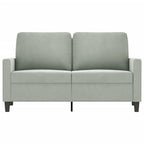 Dvivietė sofa, šviesiai pilkos spalvos, 120cm, aksomas