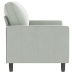 Dvivietė sofa, šviesiai pilkos spalvos, 120cm, aksomas