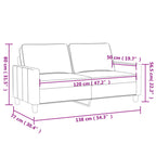 Dvivietė sofa, šviesiai pilkos spalvos, 120cm, aksomas
