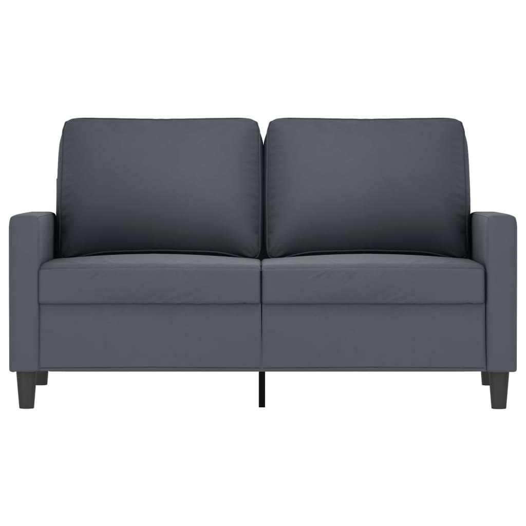 Dvivietė sofa, tamsiai pilkos spalvos, 120cm, aksomas