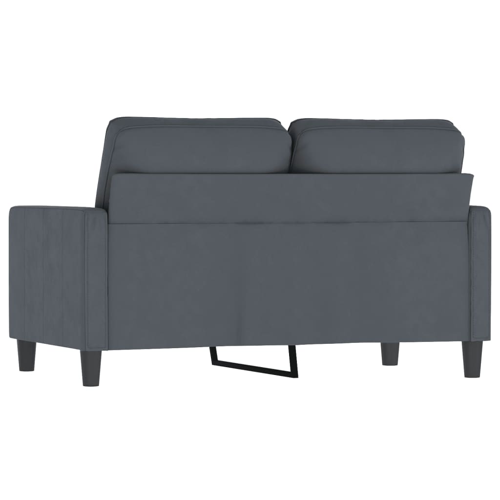 Dvivietė sofa, tamsiai pilkos spalvos, 120cm, aksomas